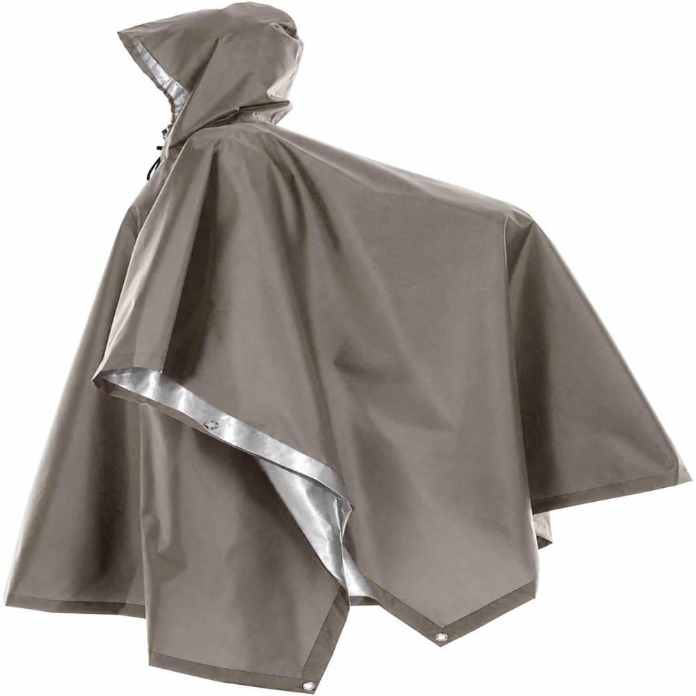 Emergency Poncho Rain - Durable Waterproof Hooded Rain Poncho Silver-Coated
