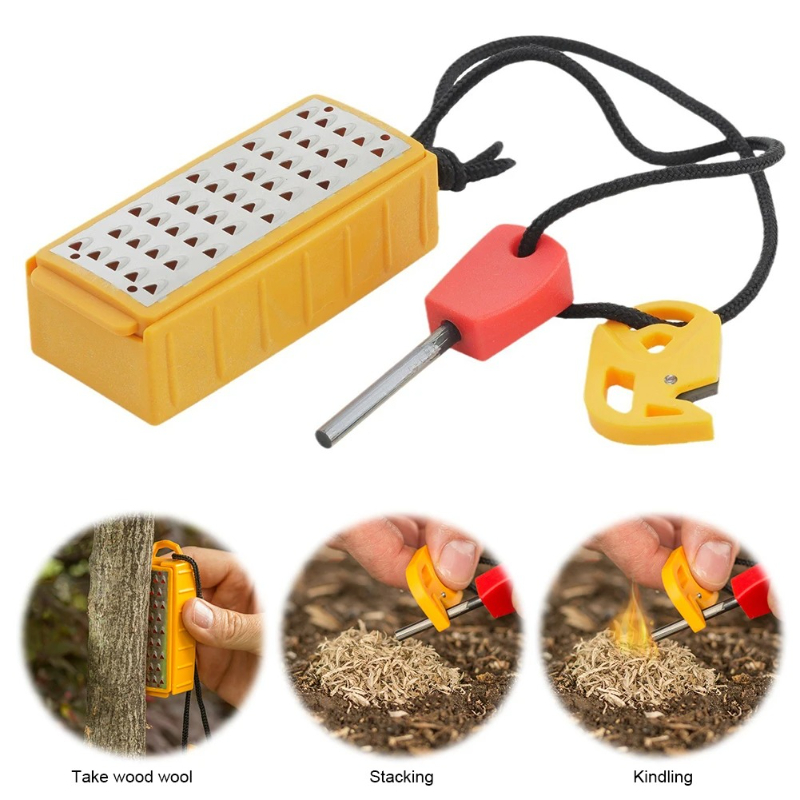 Portable Outdoor Emergency Tin - Magnesium Fire Starter 评论和价格