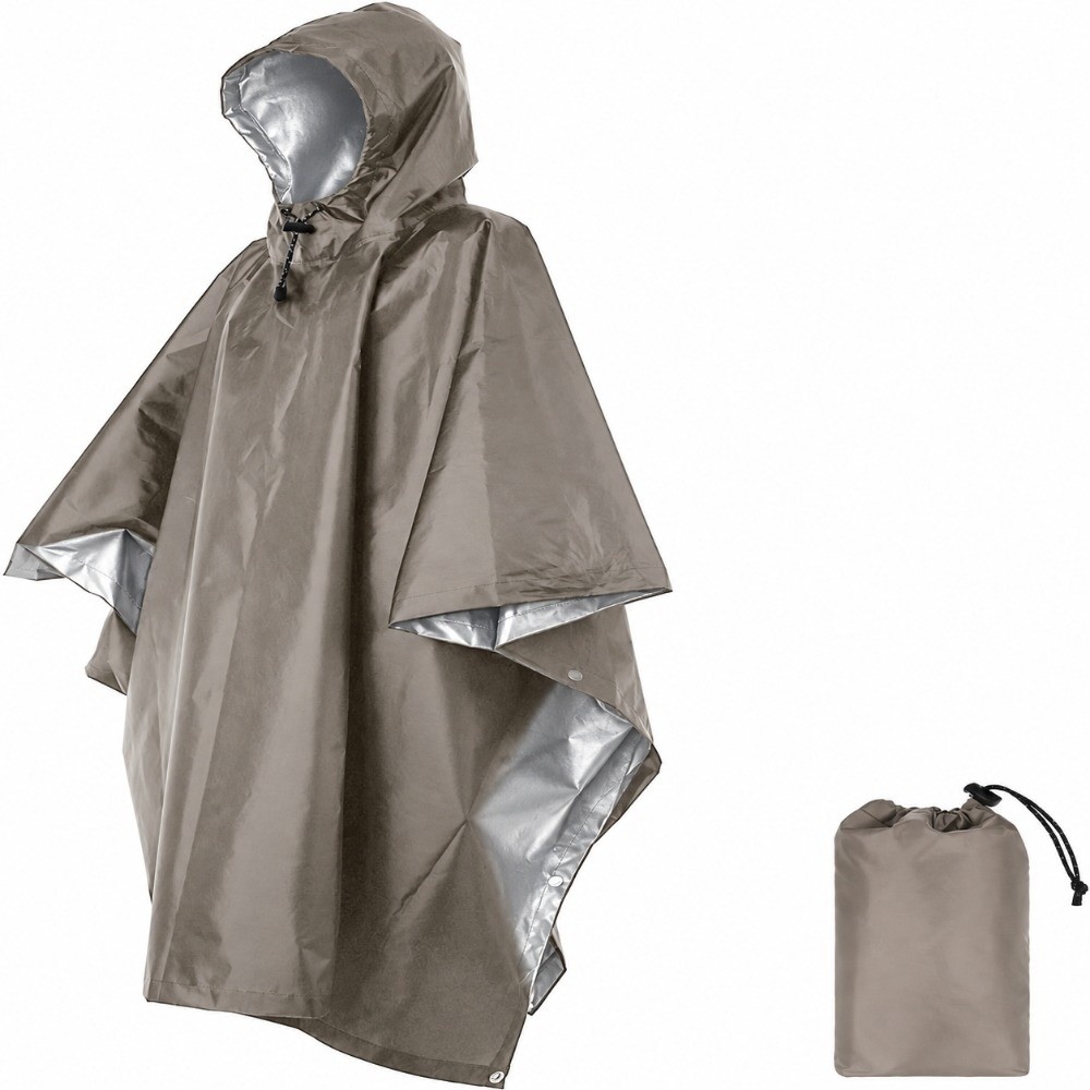 Durable Waterproof Hooded Rain - Emergency Poncho Rain 评论和价格